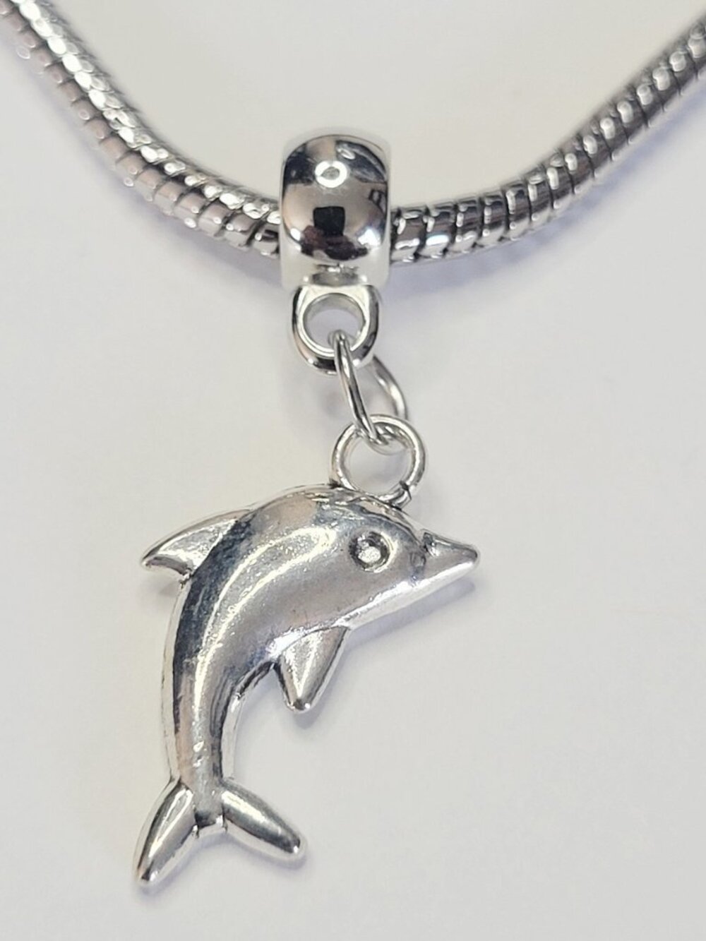 NWT For Pandora Charm Bracelets Silver Color Metal Dolphin Porpoise Dangle Charm